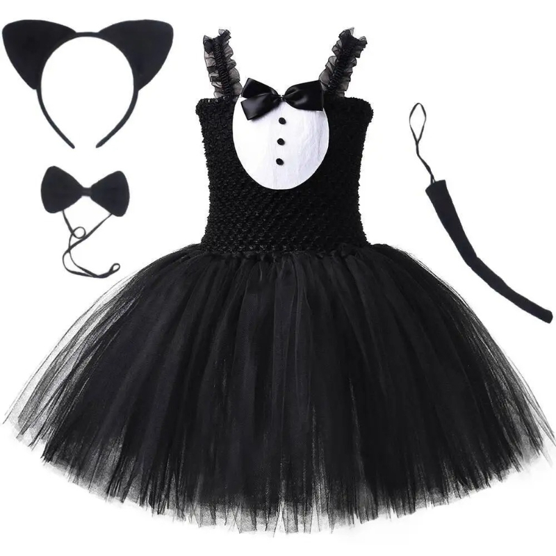 Vestido tutú de gato blanco y  - Baby Clothing Dresser reseña y precio